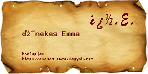 Énekes Emma névjegykártya