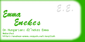 emma enekes business card